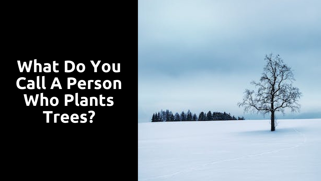What do you call a person who plants trees?