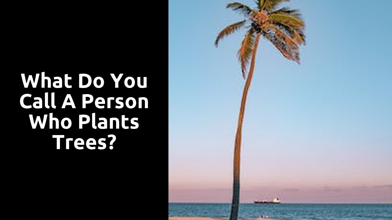 What do you call a person who plants trees?